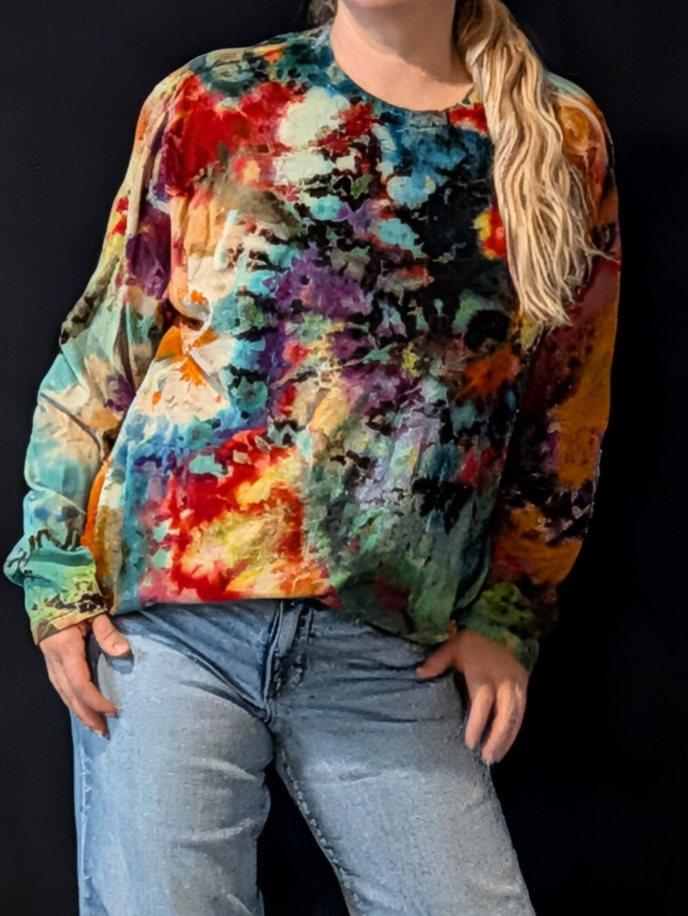 New Reverse Tiedye Unisex Long Sleeve Shirt